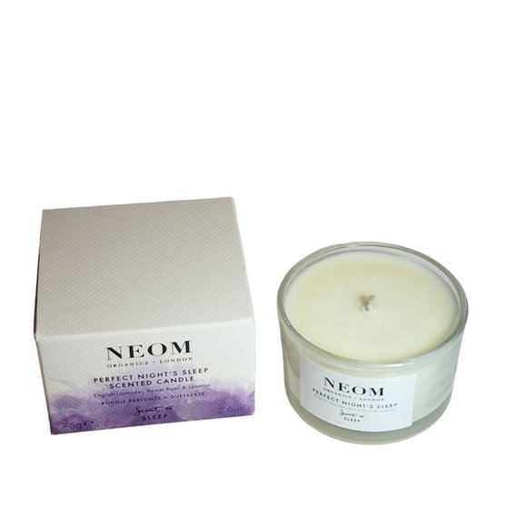 Neom Scent to PERFECT NIGHT'S SLEEP Candle 75g Travel Size Lavender Basil - Picture 7 of 10
